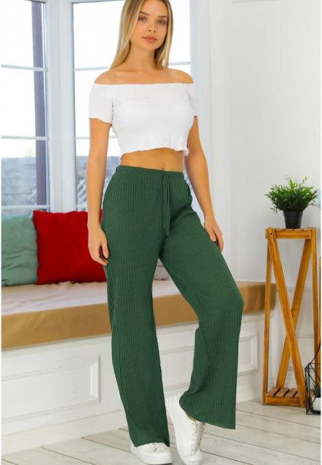 Pantalon dama lungi Engros, Plisat